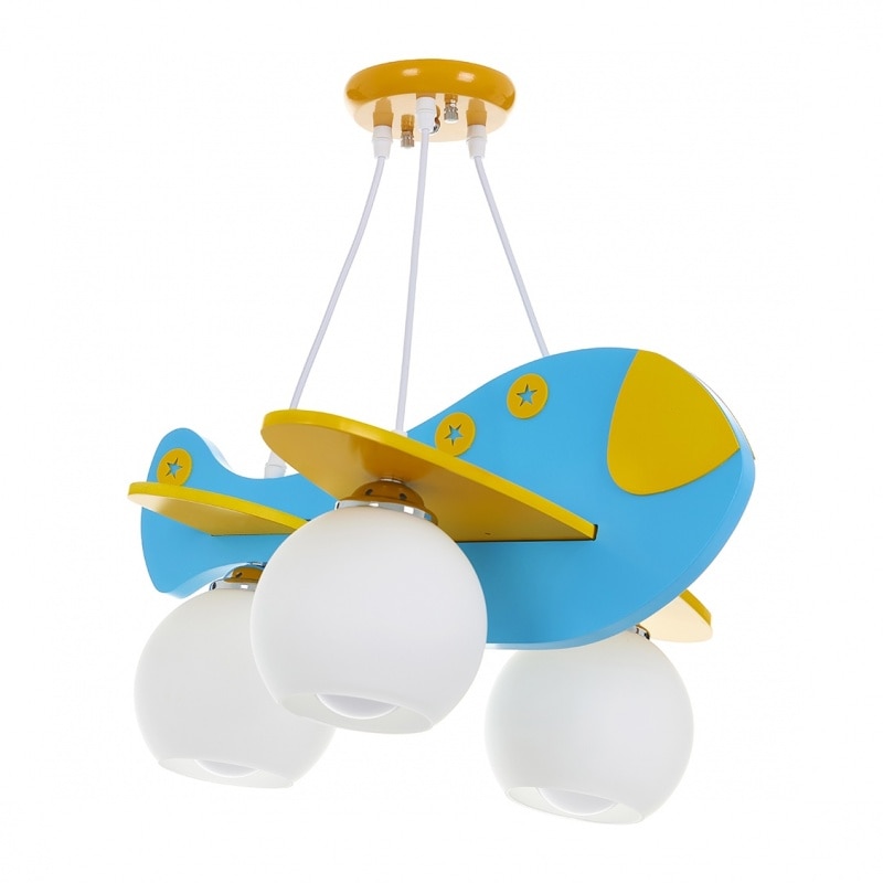 Lustra plane, albastru, 3xе27, 2250