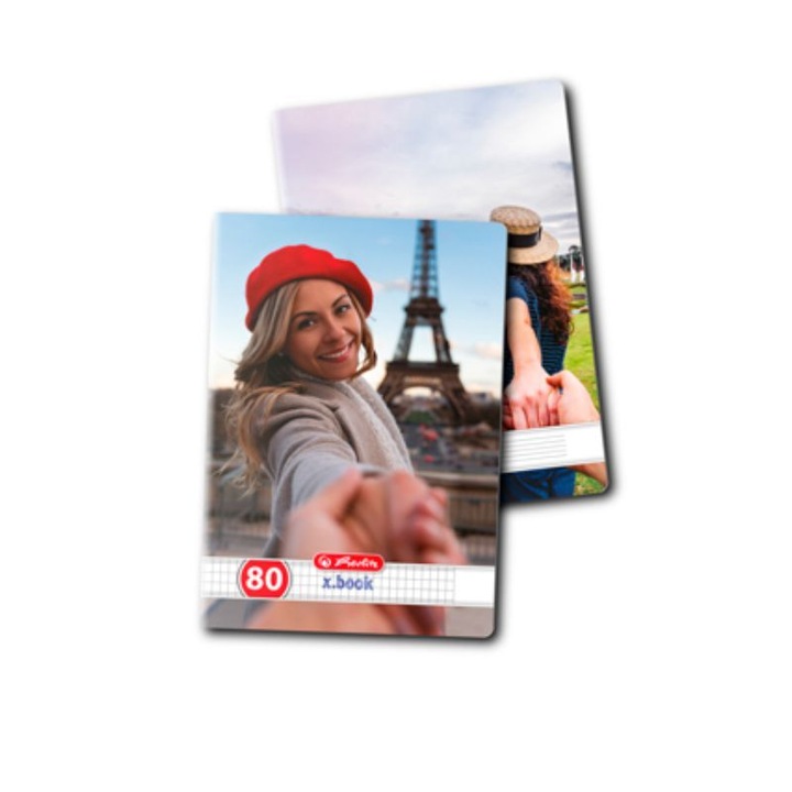 Set caiete Herlitz motiv Follow me A4, 5 Dictando + 5 Matematica, 80 File