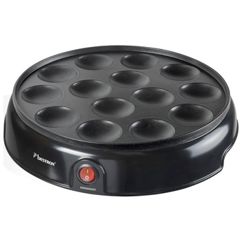 Aparat pentru mini-clatite I love Holland, Bestron, Suprafata antiaderenta, 800 W, Negru Aparat pentru mini-clatite I love Holland, Bestron, Suprafata antiaderenta, 800 W, Negru