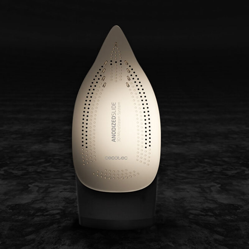 Fier de calcat Cecotec 3D ForceAnodized 750 Smart, 3100W, Talpa dublu-anodizata, Autoclean, jet de aburi 200gr/min