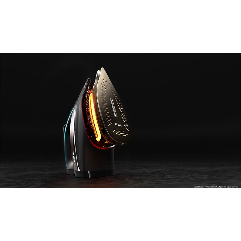Fier de calcat Cecotec 3D ForceAnodized 750 Smart, 3100W, Talpa dublu-anodizata, Autoclean, jet de aburi 200gr/min