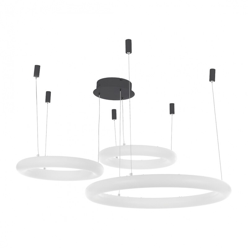 Lustra roller negru led 84w 4000k 3000k 2262 bk