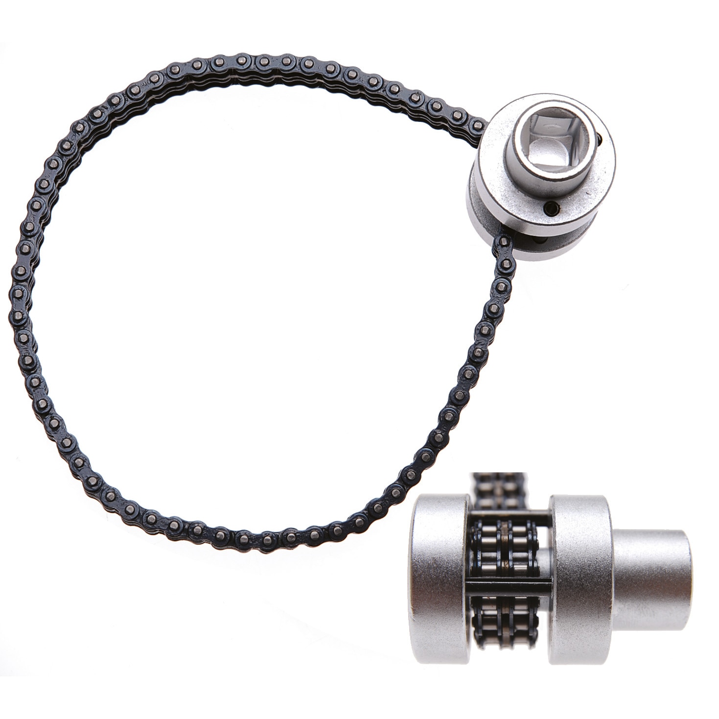 Cheie cu lant pentru filtru de ulei, 60-115 mm,