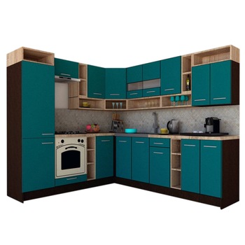 Set Bucatarie de Colt Genarom COSSY NEW ST 230-260, Wenge / Decor 0245 Set Bucatarie de Colt Genarom COSSY NEW ST 230-260, Wenge / Decor 0245