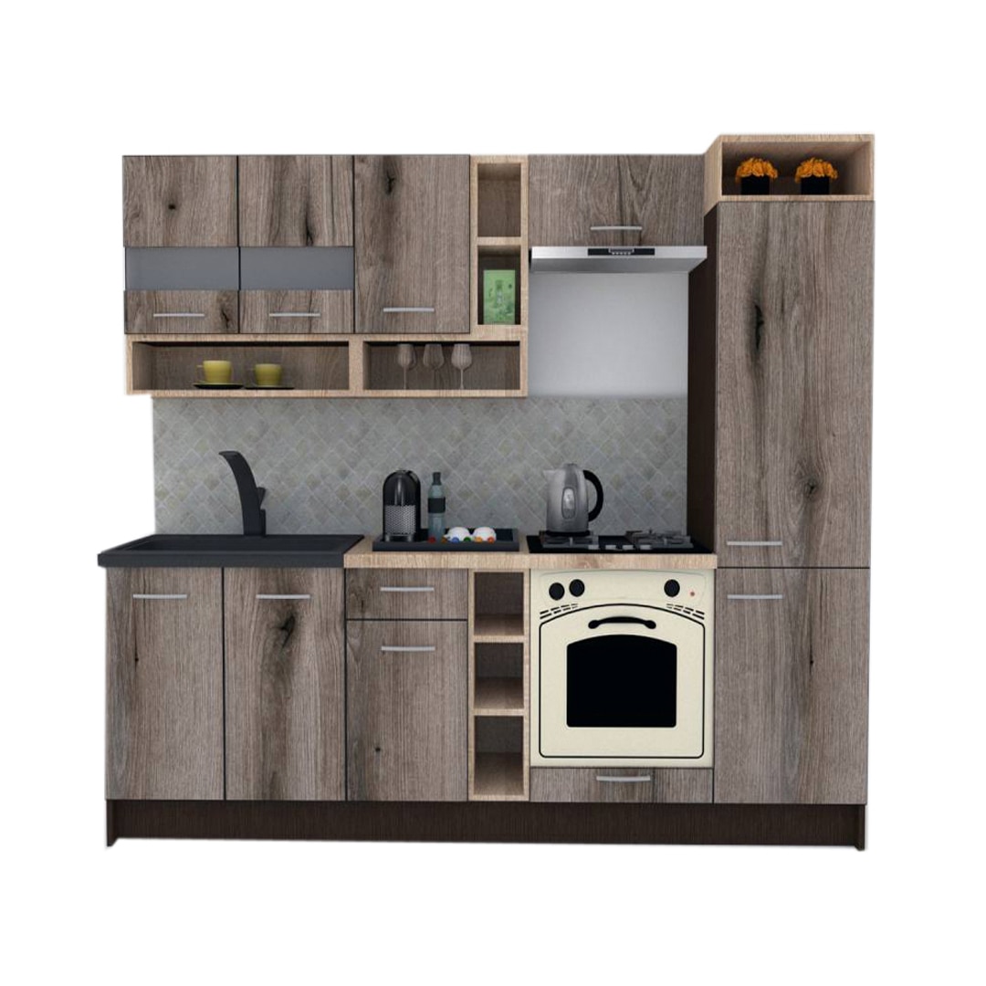 Set Bucatarie Genarom COSSY NEW 250 B2, Wenge / Decor K366