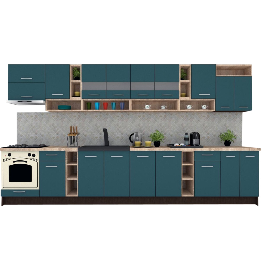 Set Bucatarie Genarom COSSY NEW 400, Wenge / Decor 0244