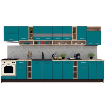 Set Bucatarie Genarom COSSY NEW 400, Wenge / Decor 0245 Set Bucatarie Genarom COSSY NEW 400, Wenge / Decor 0245