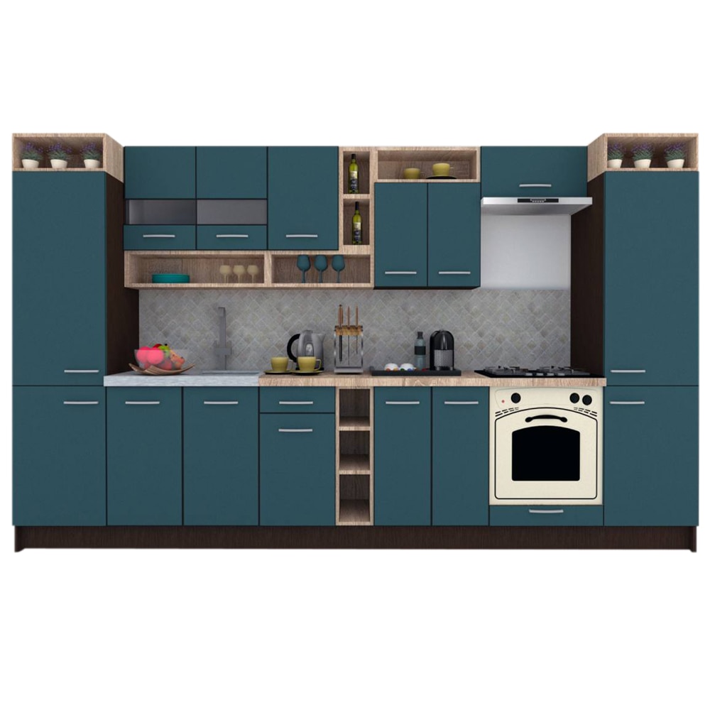 Set Bucatarie Genarom COSSY NEW 360, Wenge / Decor 0244