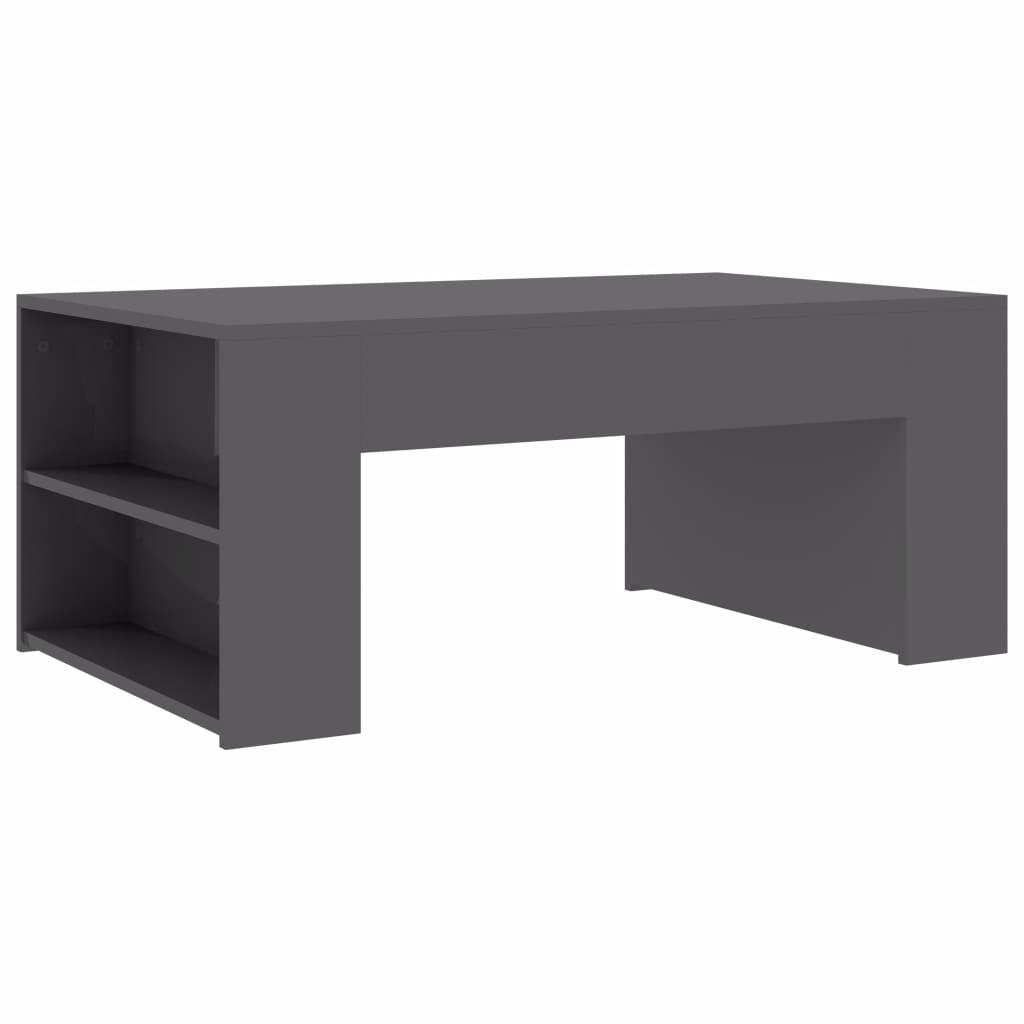 Masuta de cafea vidaXL, PAL extralucios, 100 x 60 x 42 cm, Gri