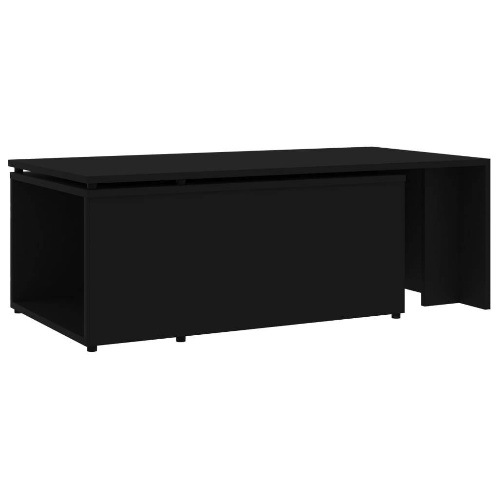 Кафе Маса vidaXL, 150 х 50 х 35 сm, ПДЧ, 23.4 kg, Черен - eMAG.bg