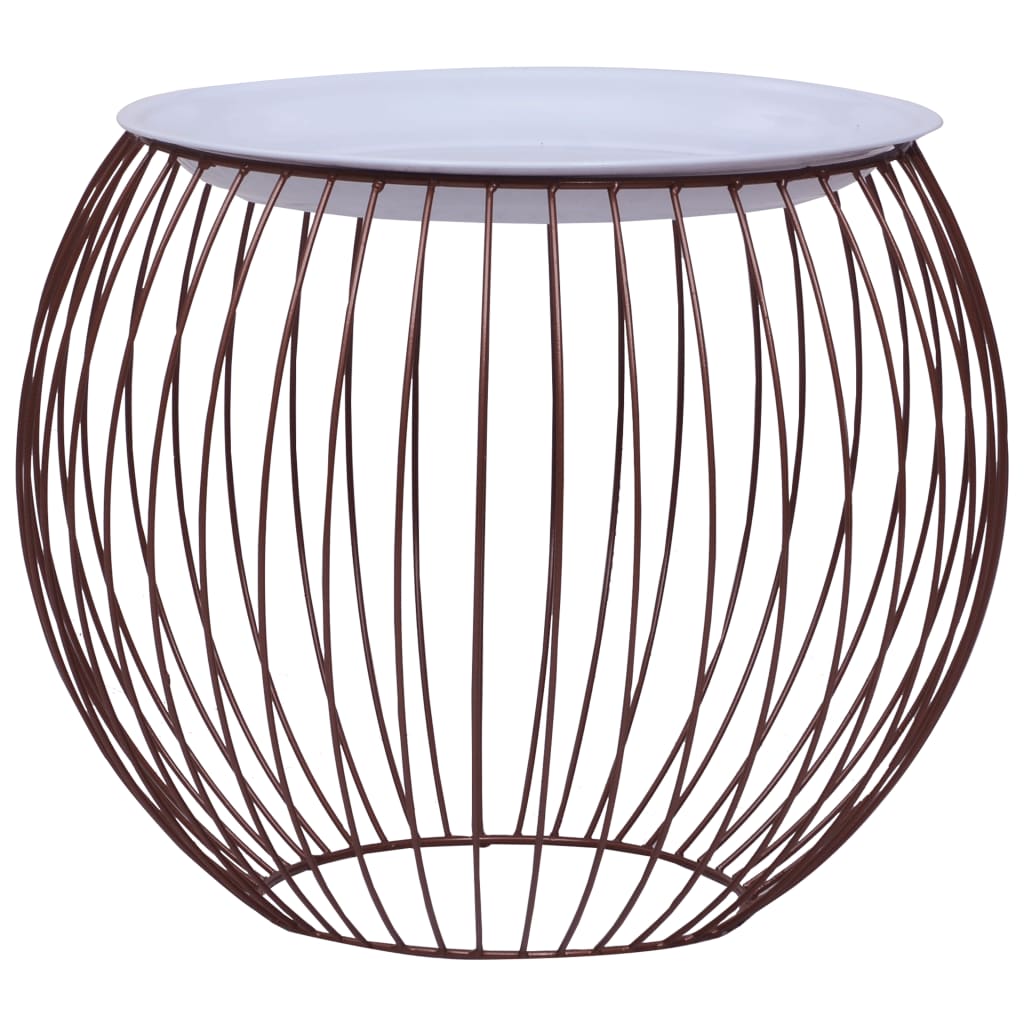 Masuta de cafea vidaXL, Metal/MDF, 51 x 41 cm, Auriu