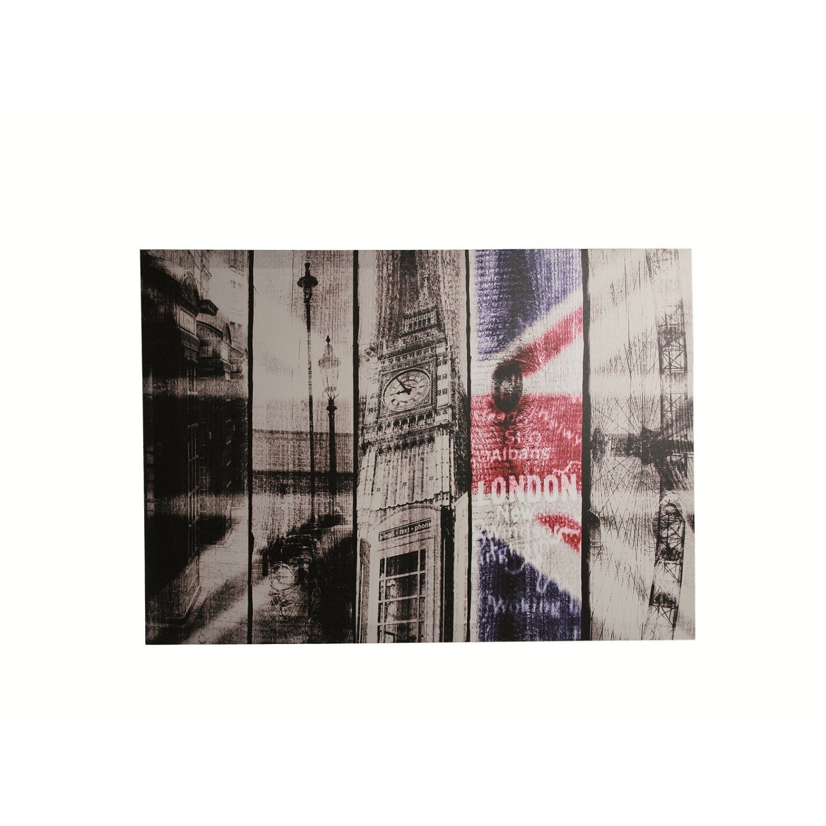Canvas print, Vintage look London, rama de lemn, 70 x 50 cm