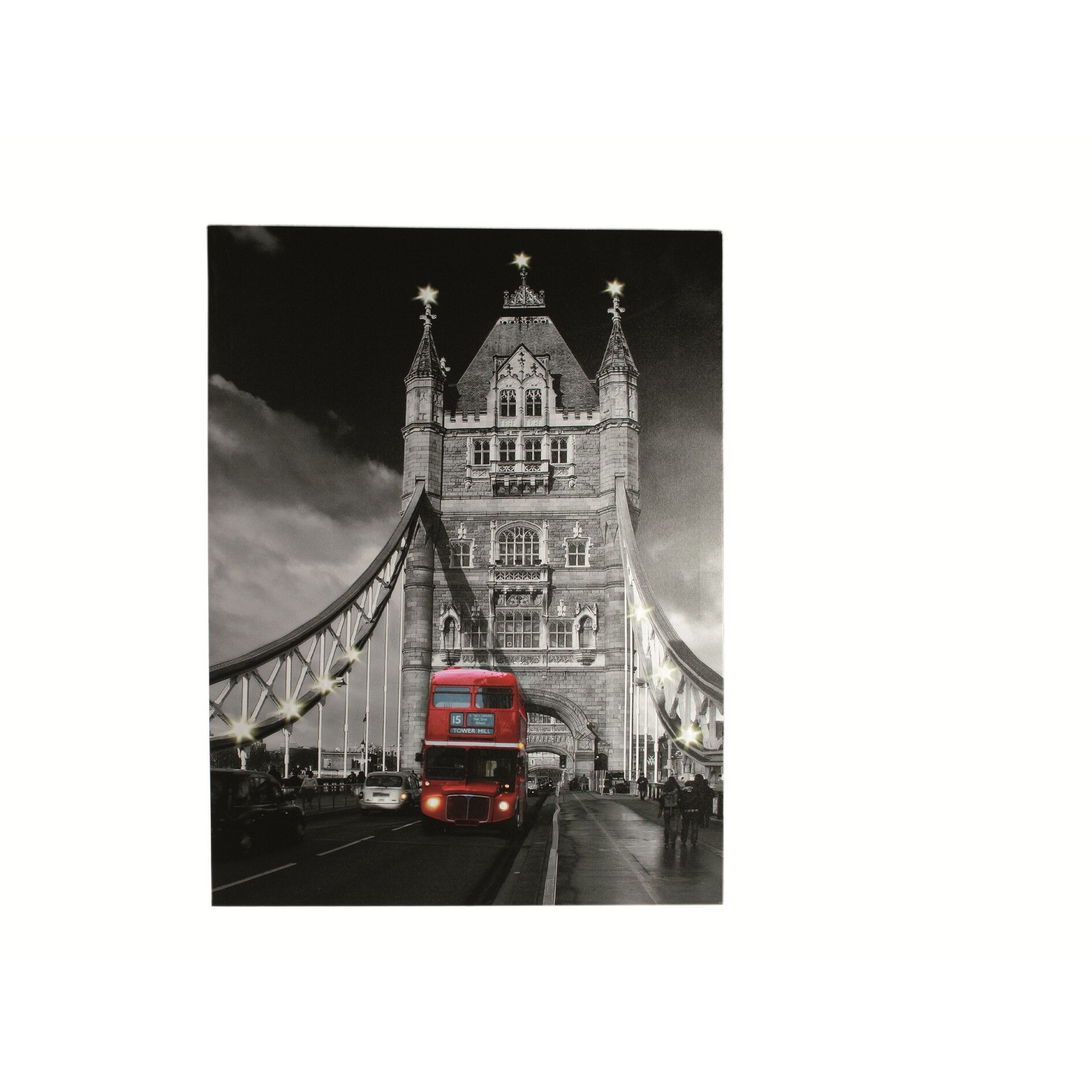 Canvas print cu 14 leduri, Londra Tower Bridge, 60x80 cm
