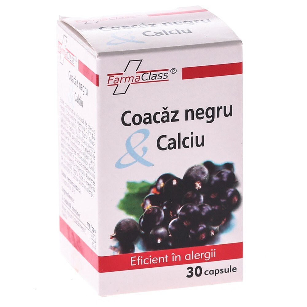 FarmaClass Coacaz Negru Calciu 30 capsule