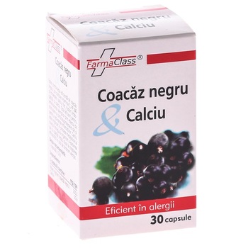 FarmaClass Coacaz Negru Calciu 30 capsule FarmaClass Coacaz Negru Calciu 30 capsule