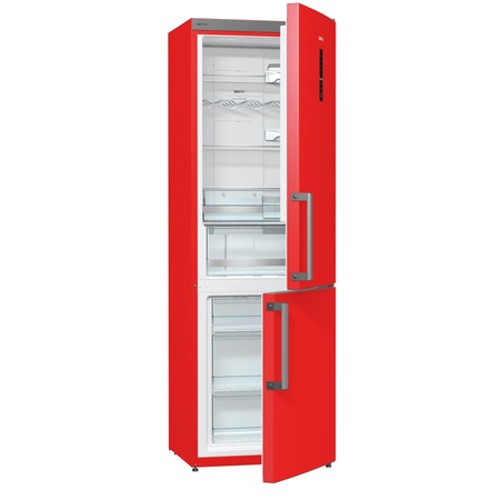 Combina frigorifica Gorenje NRK6192MRD, NoFrost Plus, 329 l, Clasa A++, H 185 cm, Rosu