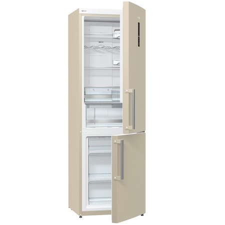 Combina frigorifica Gorenje NRK6192MC, NoFrost Plus, 329 l, Clasa A++, H 185 cm, Crem