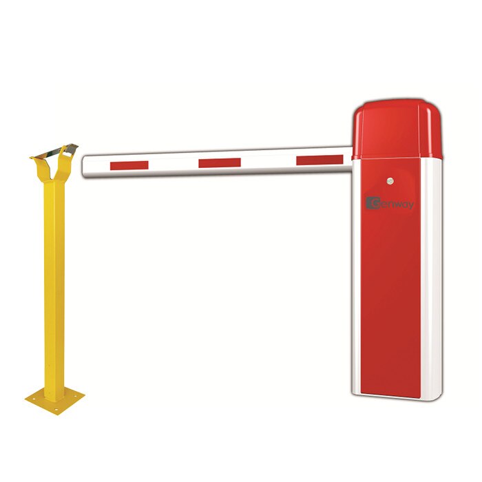 Bariera de acces cu brat inclus (stanga) de 3-6m din aluminiu, controller inteligent, doua telecomenzi, suport brat