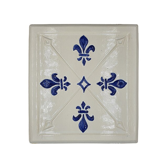 Placa decorativa din teracota, pictata, model Regal Mare, 22x24 cm