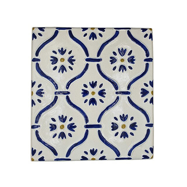 Placa decorativa din teracota, pictata, model Medias, 22x24 cm