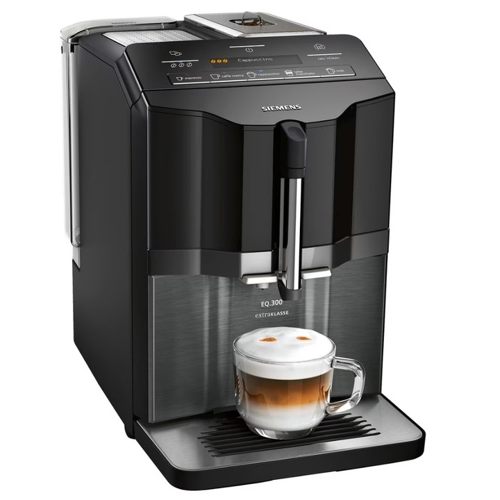 Espressor automat Siemens TI355F09DE, 1300 W, 15 bari, 1.4 l, negru