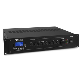 Amplificator mixer cu 6 canale, 100V/8 ohm, 120W RMS, Bluetooth/USB/SD, Power Dynamics PRM120 Amplificator mixer cu 6 canale, 100V/8 ohm, 120W RMS, Bluetooth/USB/SD, Power Dynamics PRM120