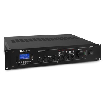 Amplificator mixer cu 6 canale si 4 zone, 100V/8 ohm, 360W RMS, Bluetooth/USB/SD, Power Dynamics PRM360 Amplificator mixer cu 6 canale si 4 zone, 100V/8 ohm, 360W RMS, Bluetooth/USB/SD, Power Dynamics PRM360