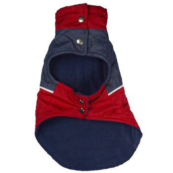 Jacheta animale PRIMA, cu capse, Fas Rosu/Denim, marime L, 1 bucata Jacheta animale PRIMA, cu capse, Fas Rosu/Denim, marime L, 1 bucata