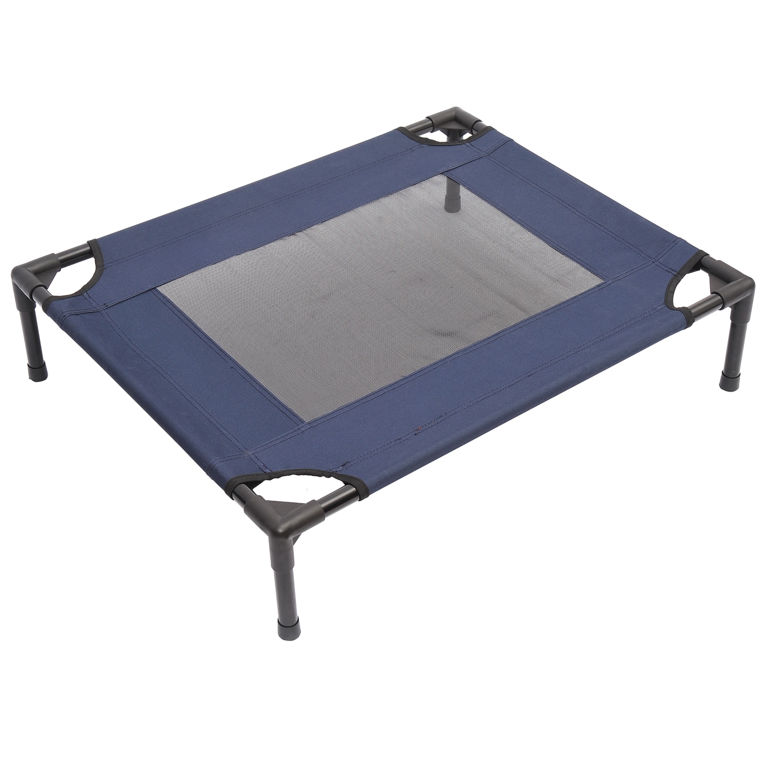 Pat pentru caini PawHut, Rezistent la apa, Max 30 kg, 76x61x18 cm, Bleumarin/Negru