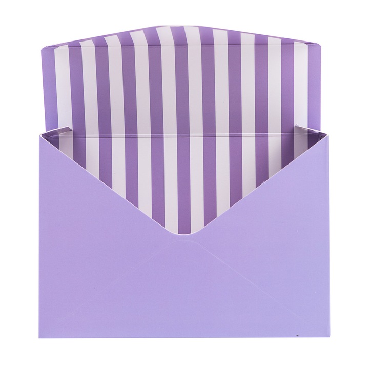 Borítékos doboz készlet, Createur, lila, 12 db
