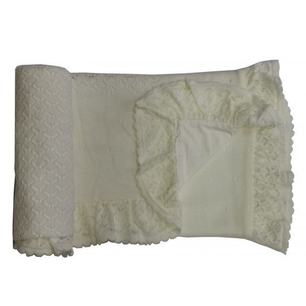 Paturica Sofia crem dublata cu bumbac 95x95cm