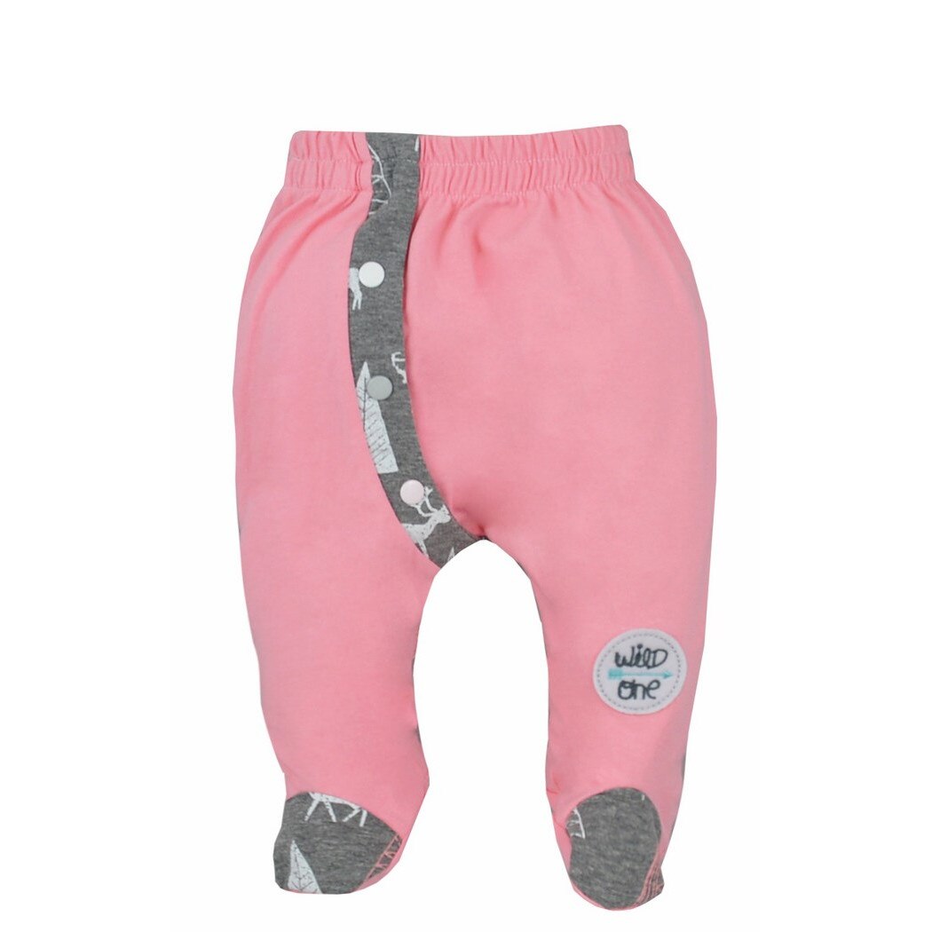 Pantaloni cu botosei pentru fete Koala Jelonek 05-292R1, Roz, 86 cm