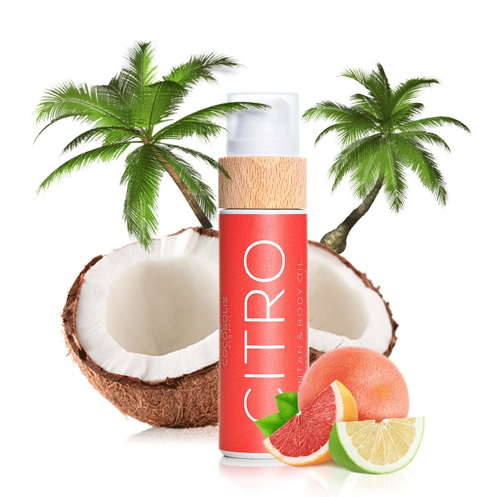 Био масло за бърз тен COCOSOLIS CITRO Sun Tan & Body Oil, 110 мл