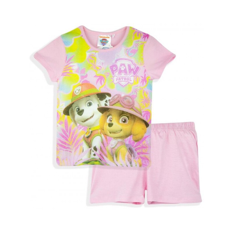 Pijiama maneca scurta Paw Patrol Jungle 4870, Roz