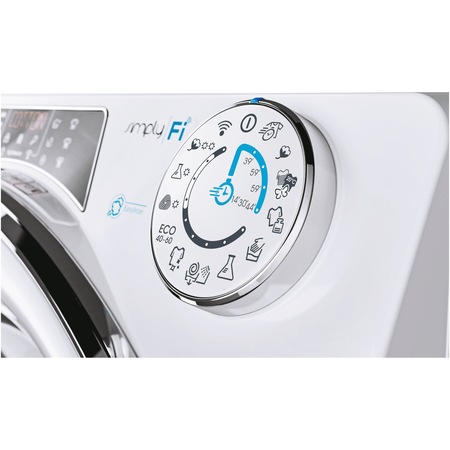 Masina de spalat rufe cu uscator Candy Rapido ROW 4964DWME/1-S, Spalare 9 kg, Uscare 6 kg, 1400 rpm, Clasa A, Motor Inverter, Mix Power System, Kilo Detector, Program Steam, Alb