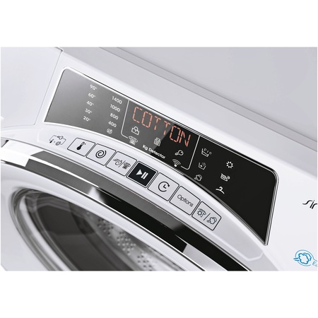 Masina de spalat rufe cu uscator Candy Rapido ROW4966DWMCE/1-S, Spalare 9 kg, Uscare 6 kg, 1400 rpm, Clasa A, Motor Inverter, Steam, Kilo Detector, Mix Power System, Alb