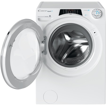 Masina de spalat rufe cu uscator Candy Rapido ROW 4964DWME/1-S, Spalare 9 kg, Uscare 6 kg, 1400 rpm, Clasa A, Motor Inverter, Mix Power System, Kilo Detector, Program Steam, Alb