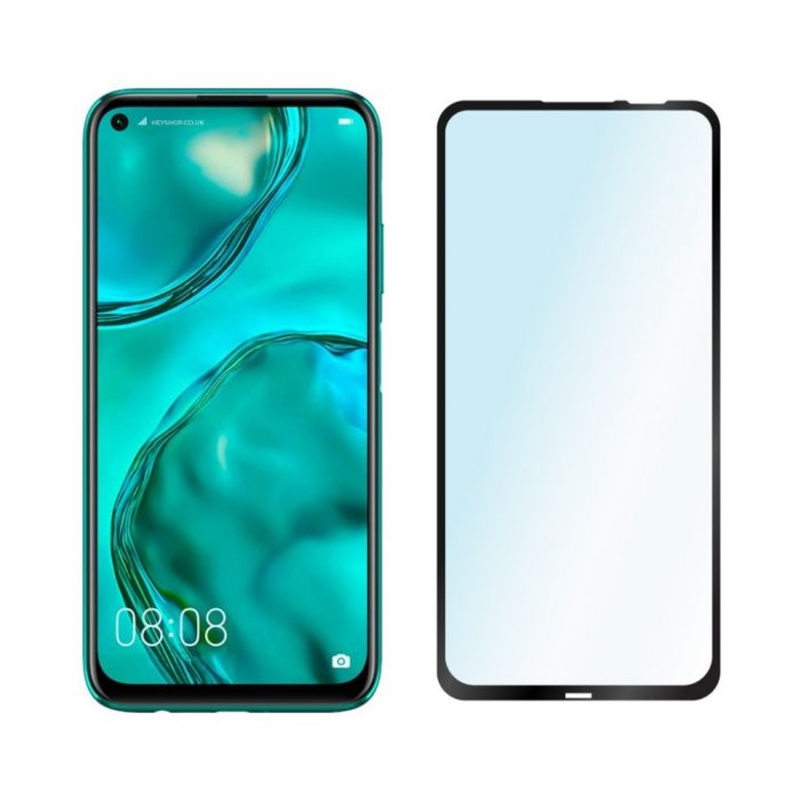 5D Стъклен Протектор за Huawei P40 Lite, Tempered Glass, Закалено стъкло, Черен