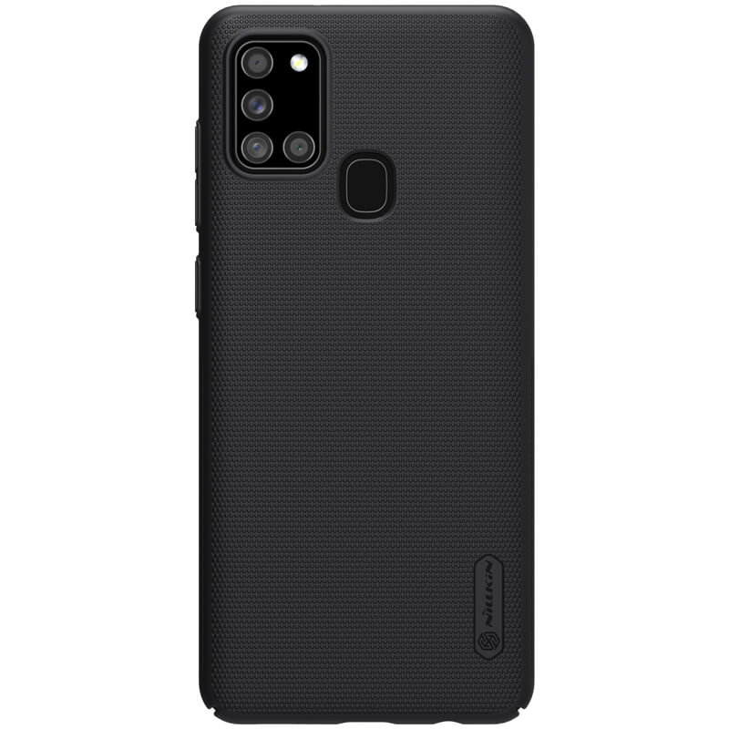 Husa protectie spate din plastic texturat negru, pentru Samsung Galaxy A21s- Nillkin Frosted Shield