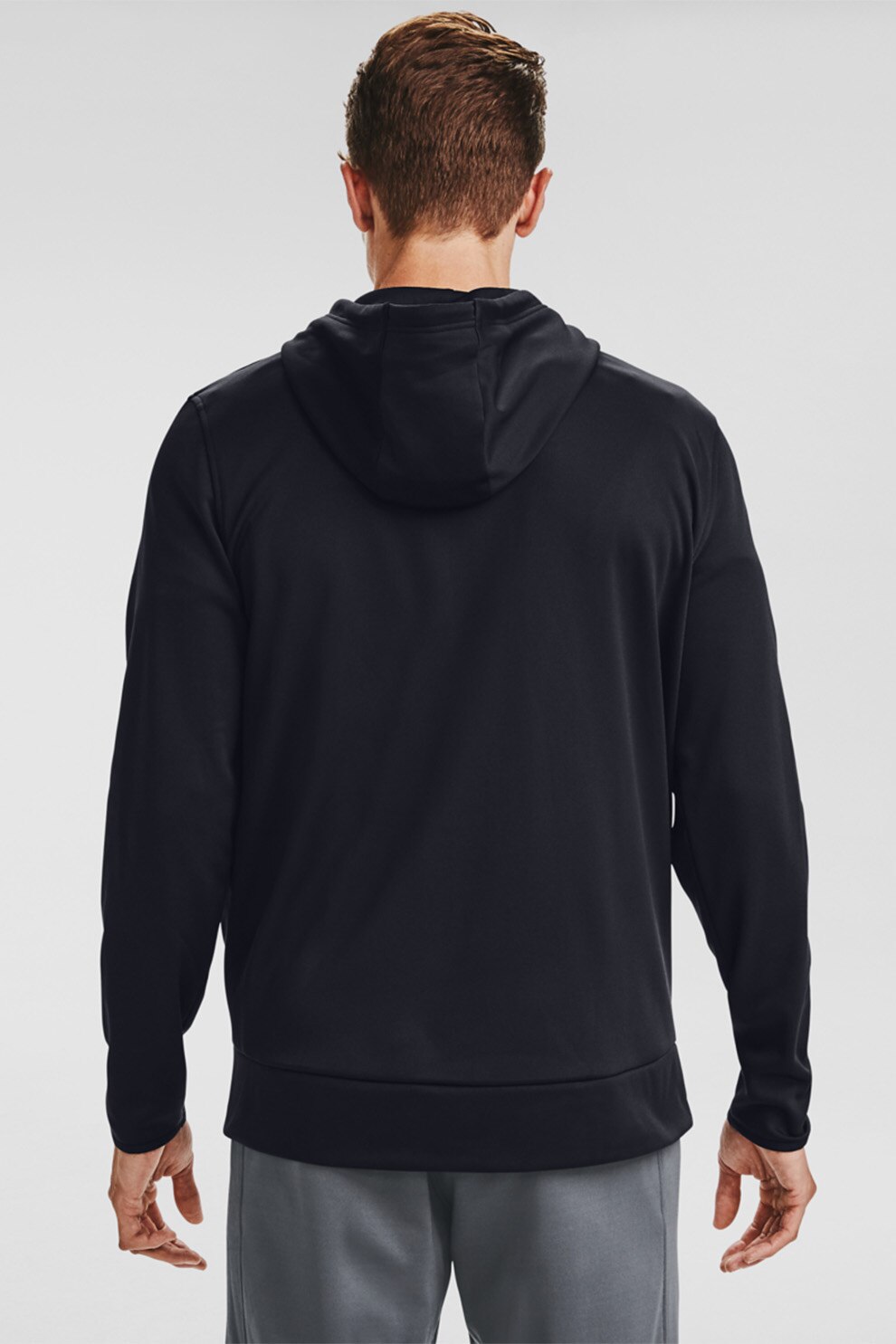 Under Armour, Фитнес худи Armour Fleece® с цип, Черен, M - eMAG.bg