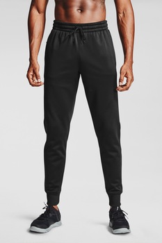 Under Armour, Pantaloni cu detaliu logo pentru fitness, Negru Under Armour, Pantaloni cu detaliu logo pentru fitness, Negru