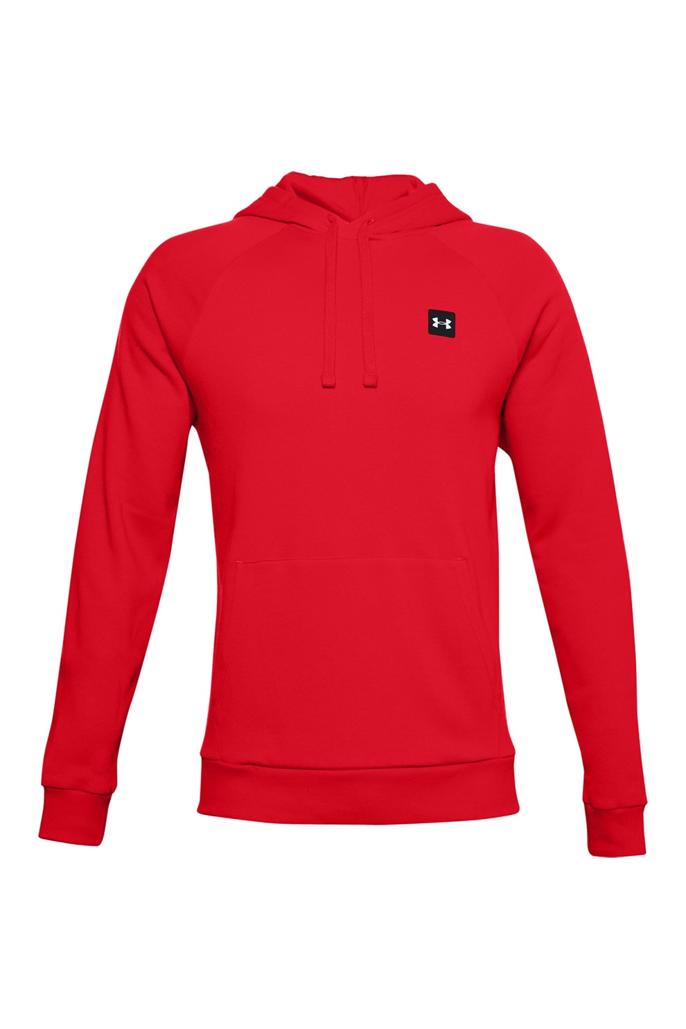 Under Armour, Hanorac cu buzunar kangaroo pentru fitness Rival, Rosu