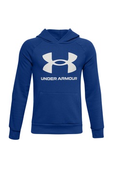 Under Armour, Hanorac din fleece cu imprimeu logo Rival, Albastru royal Under Armour, Hanorac din fleece cu imprimeu logo Rival, Albastru royal