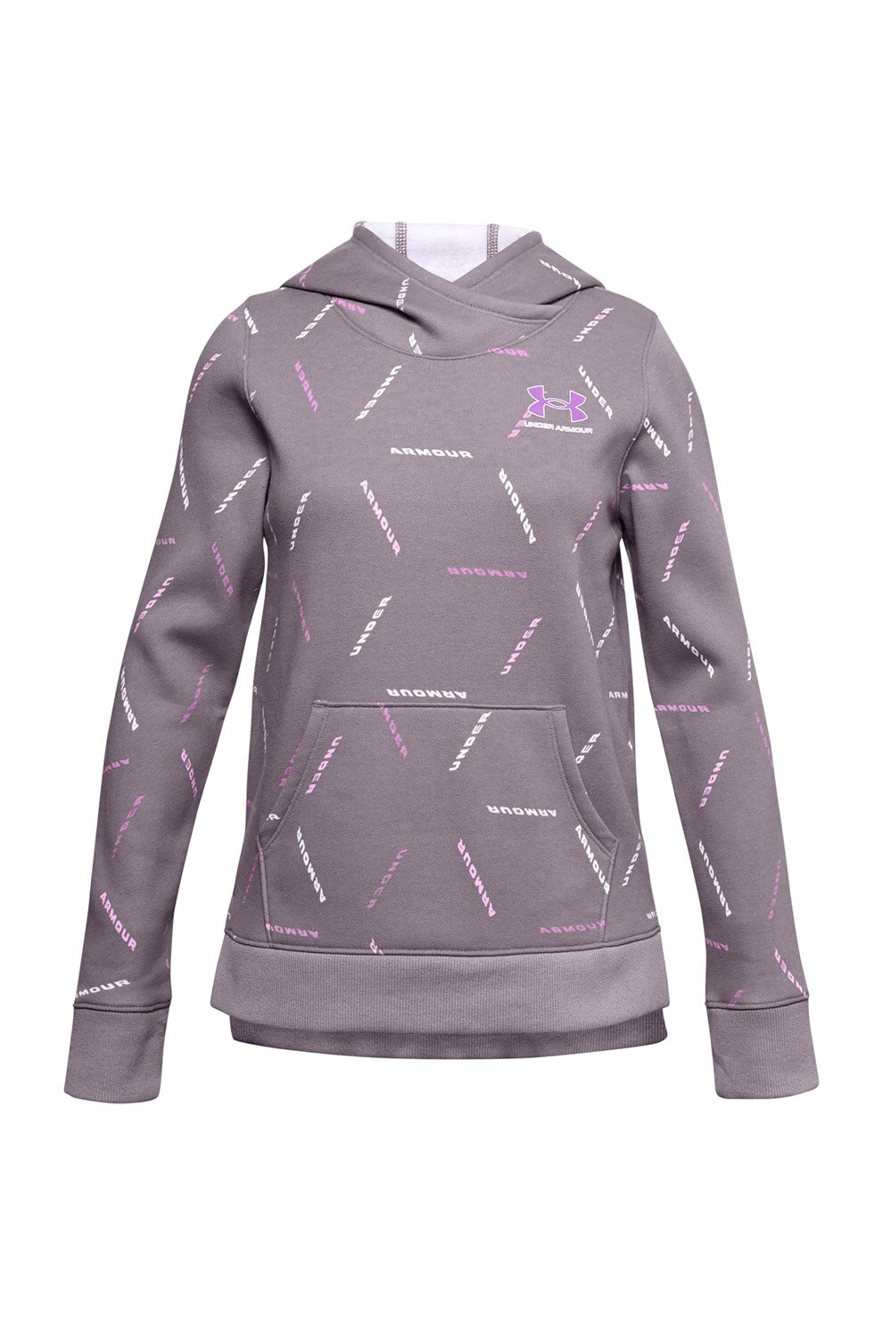 Under Armour, Hanorac pentru fitness Rival, Gri melange, 122-127 CM