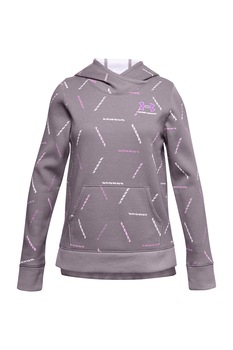 Under Armour, Hanorac pentru fitness Rival, Gri melange, 122-127 CM Under Armour, Hanorac pentru fitness Rival, Gri melange, 122-127 CM