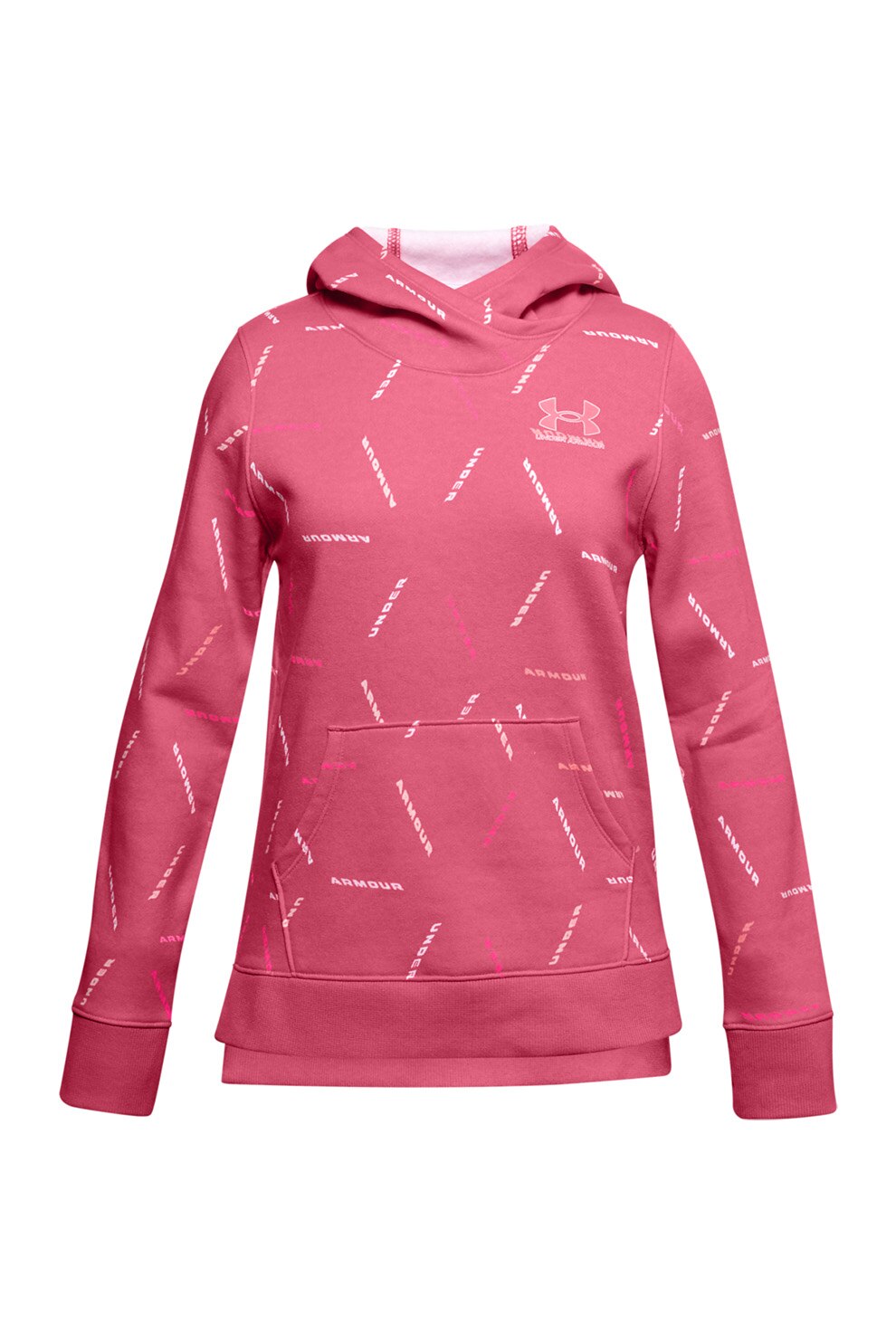 Under Armour, Hanorac pentru fitness Rival, Roz, 122-127 CM