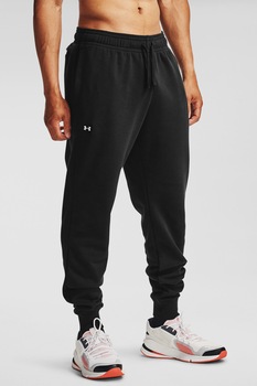 Under Armour, Pantaloni sport de fleece, pentru fitness Rival, Negru Under Armour, Pantaloni sport de fleece, pentru fitness Rival, Negru