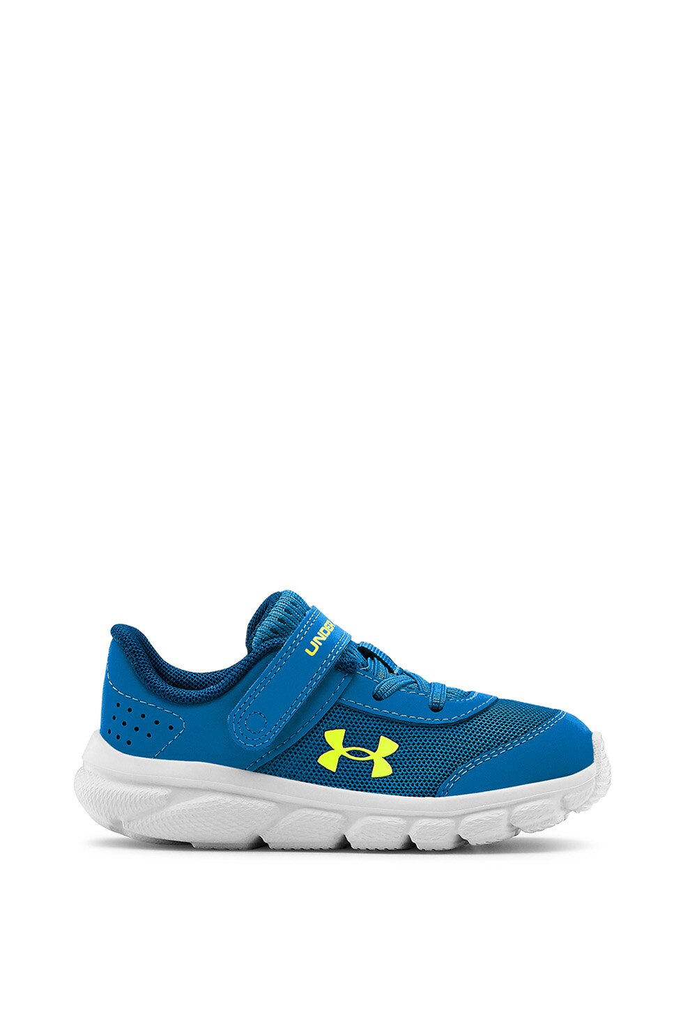 Under Armour, Pantofi cu insertii de piele, pentru alergare Assert