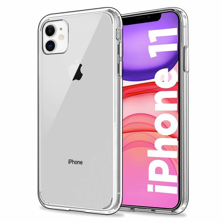 Egyedülálló Confort Optim átlátszó tok, amely kompatibilis az Apple iPhone 11 telefonnal – átlátszó