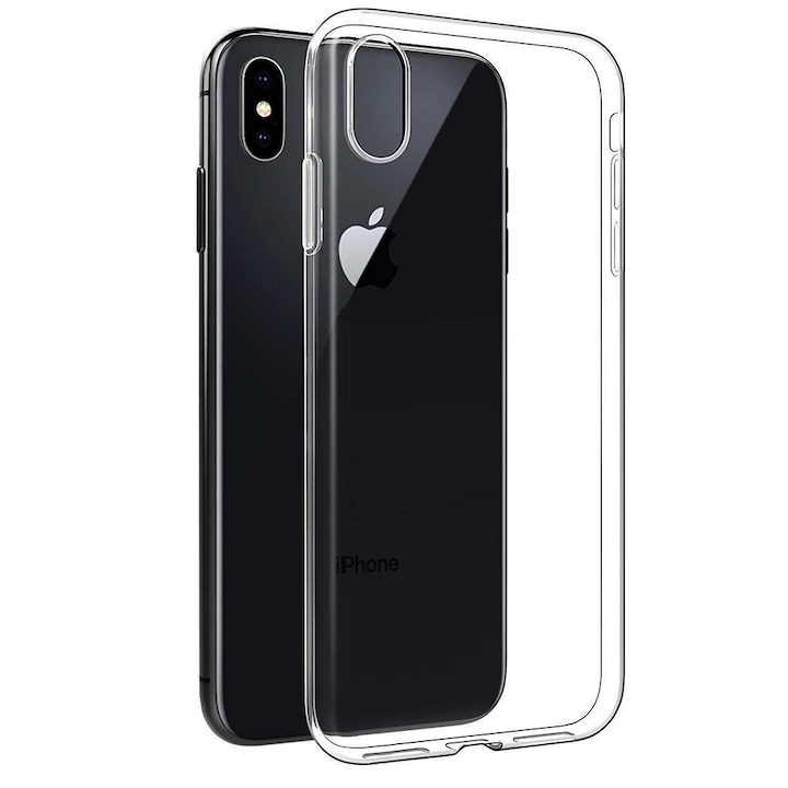Egyedülálló Confort Optim átlátszó tok, amely kompatibilis az Apple iPhone XS Max készülékkel – átlátszó